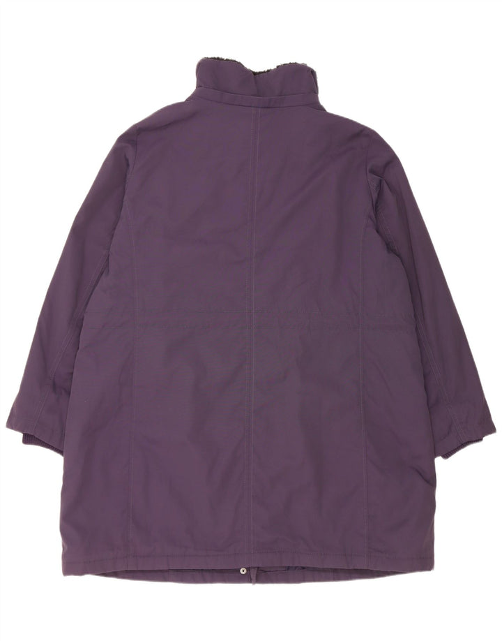 Marks & Spencer Damski płaszcz ocieplany UK 18 XL Fioletowy poliamid