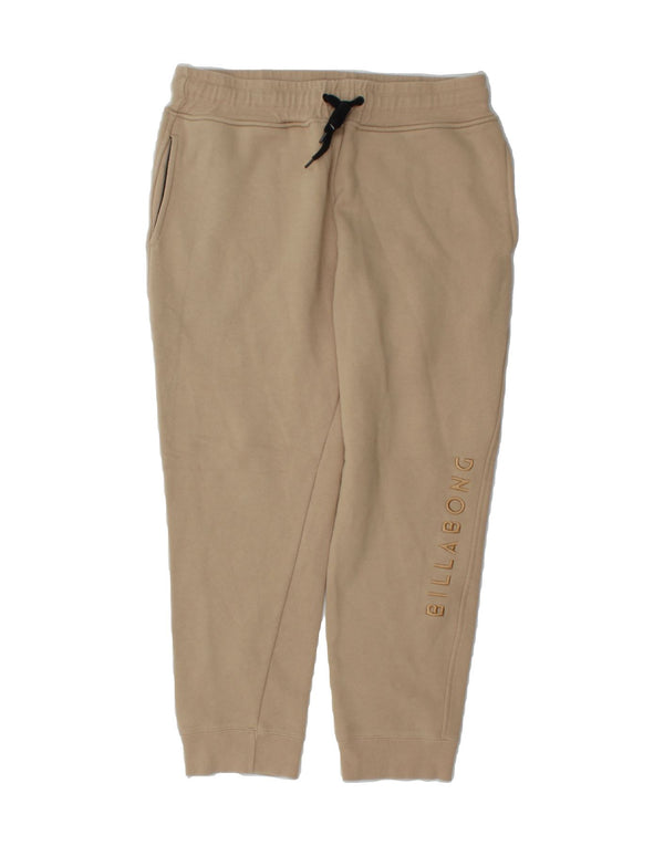 BILLABONG Womens Graphic Tracksuit Trousers Joggers UK 16 Large  Beige
