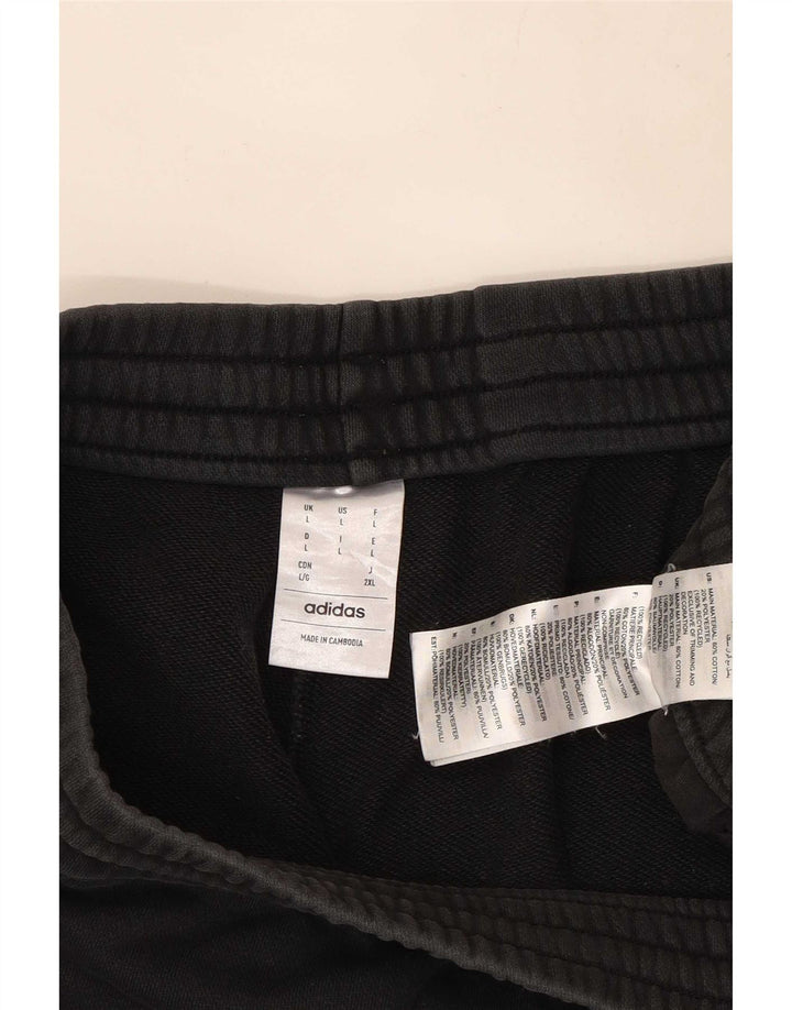 Męskie spodenki sportowe Adidas, duże, czarne, bawełniane