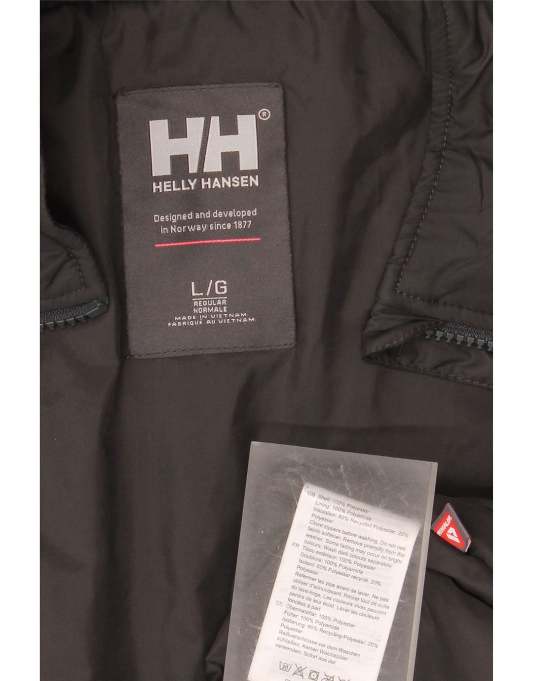 Męska kurtka wiatrówka HELLY HANSEN o regularnym kroju UK 40, duża, czarna