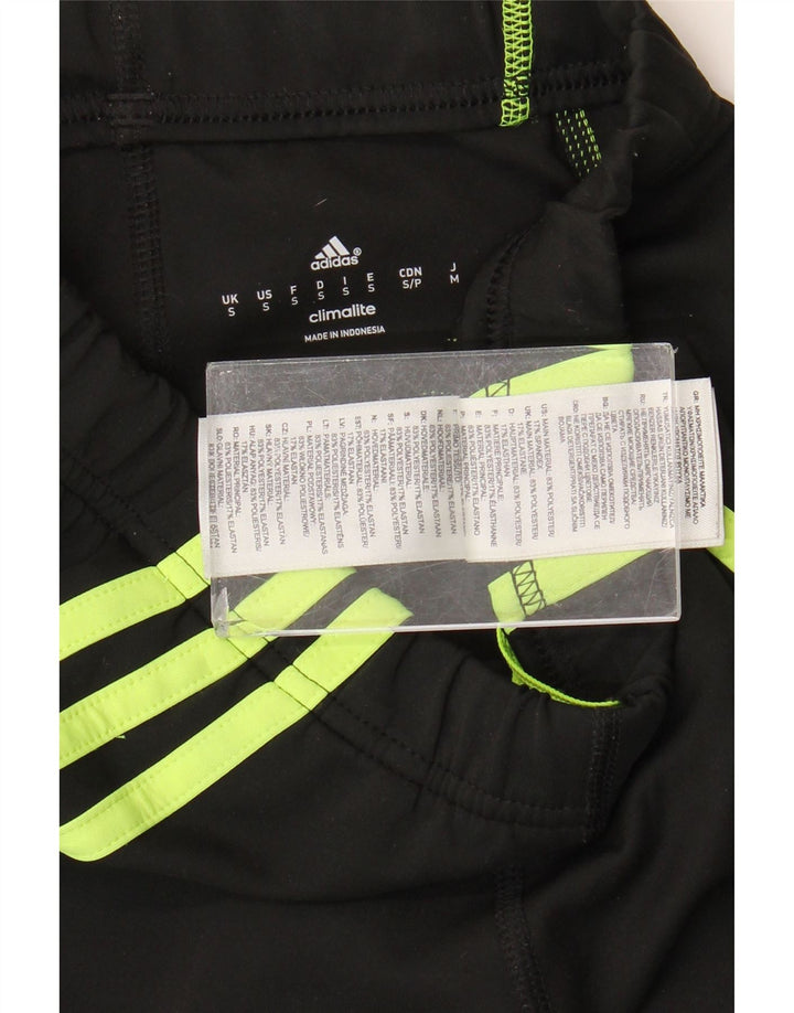 Damskie legginsy Adidas Climalite UK 10, małe, czarne, poliestrowe