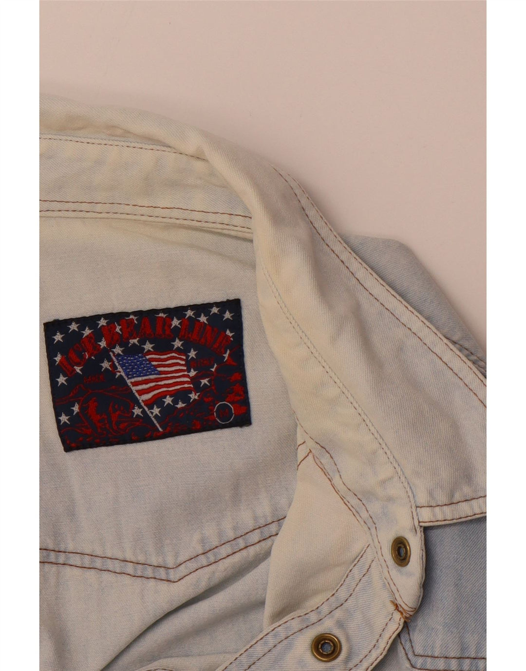 Męska koszula dżinsowa VINTAGE w kolorze średnioniebieskim