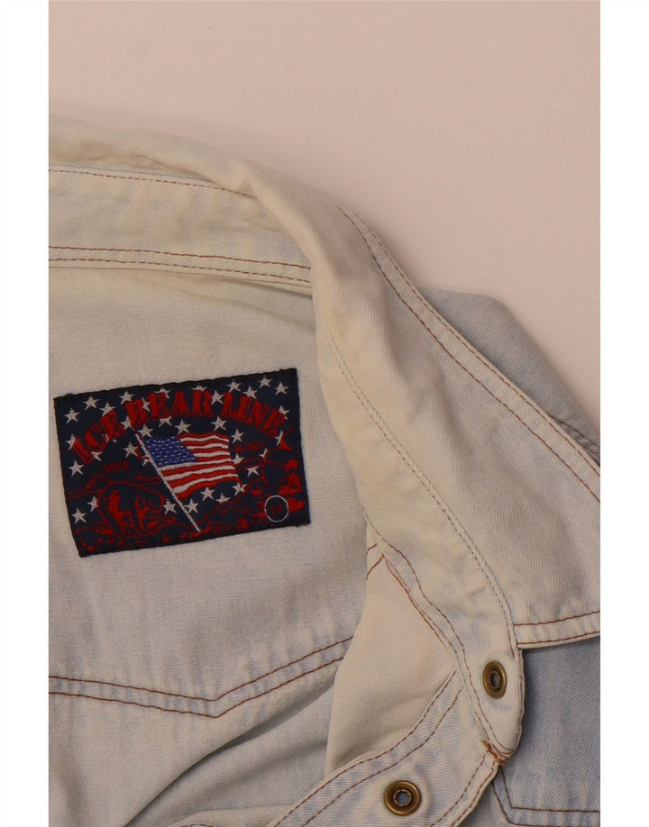 Męska koszula dżinsowa VINTAGE w kolorze średnioniebieskim