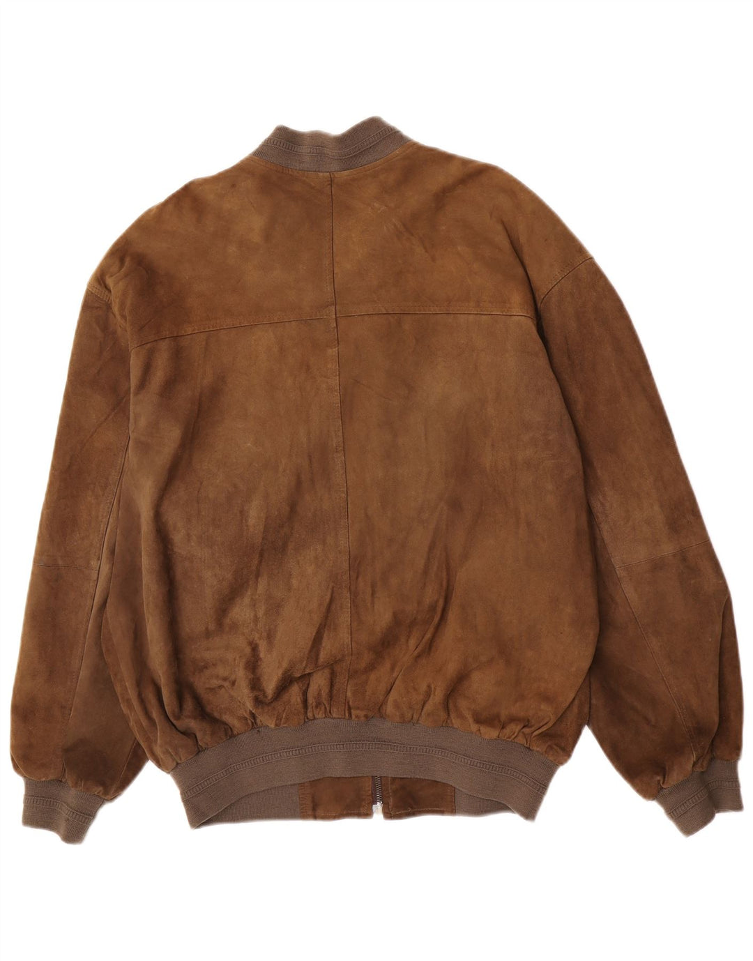 Męska zamszowa kurtka bomber Montes EU 52 XL, brązowa skóra