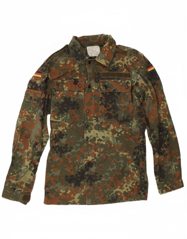 Vintage męska niemiecka kurtka wojskowa UK 38, średnia bawełna w kamuflażu khaki