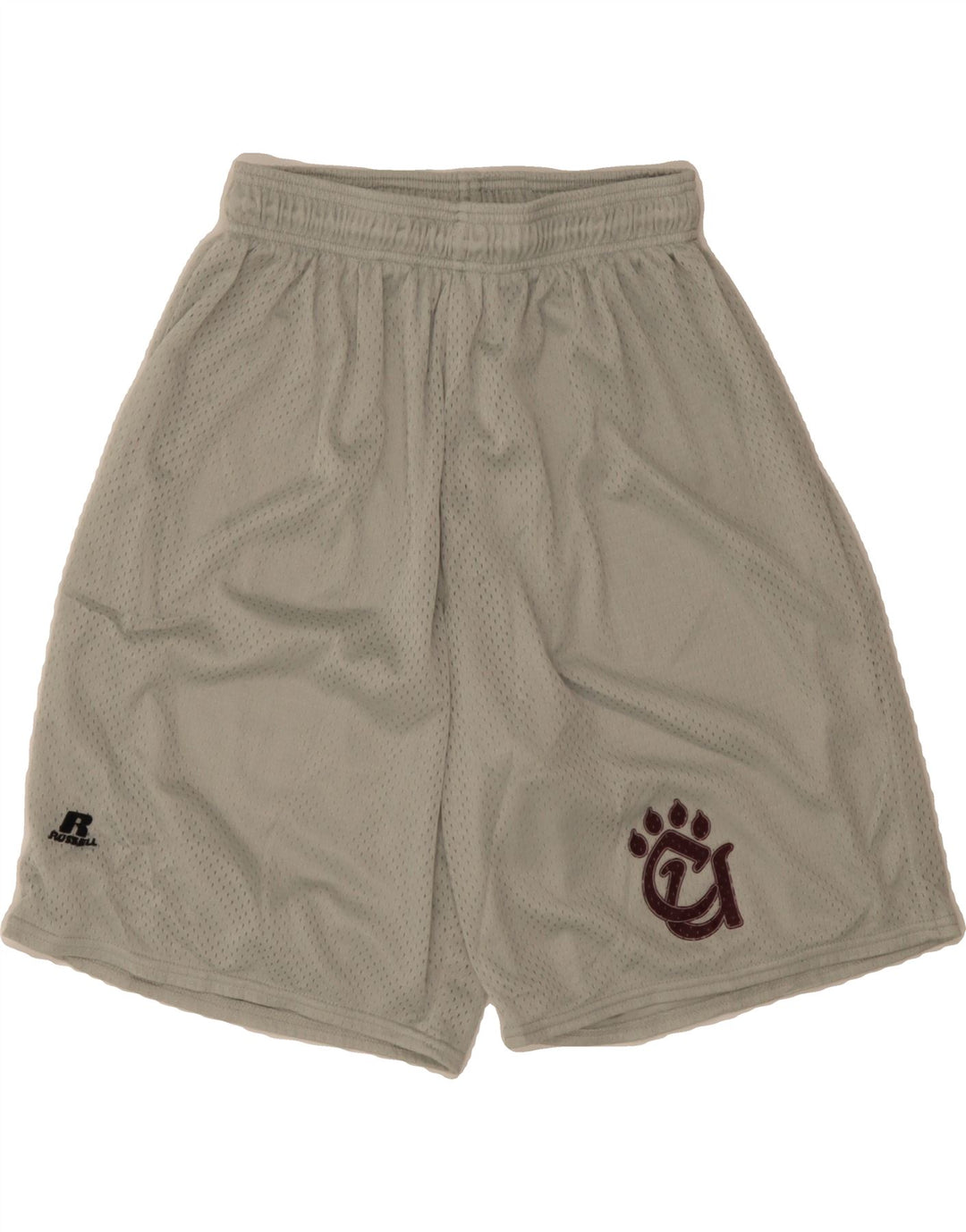 RUSSELL ATHLETIC Boys Sport Shorts 13-14 Years Medium Grey Polyester Vintage Russell Athletic and Second-Hand Russell Athletic from Messina Hembry 