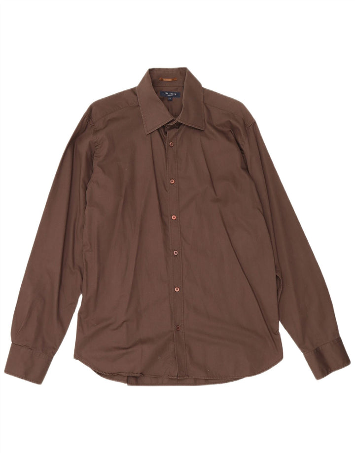 Koszula męska Ted Baker, rozmiar 5, duża, brązowa, bawełniana