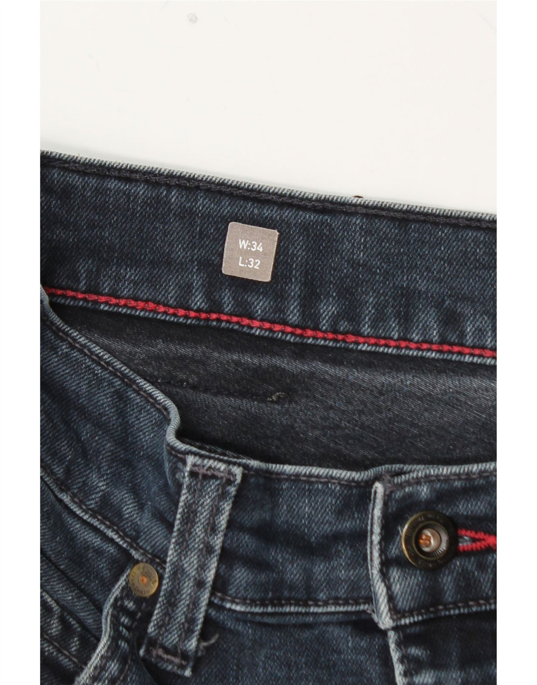 Damskie jeansy Tramper MUSTANG ze średnim stanem i wąskim krojem W34 L32 niebieskie