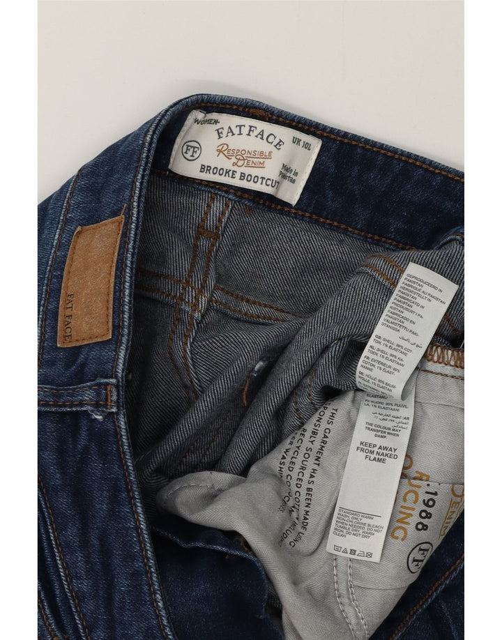 Damskie jeansy Bootcut Fat Face UK 10 Small W30 L32 Granatowa bawełna