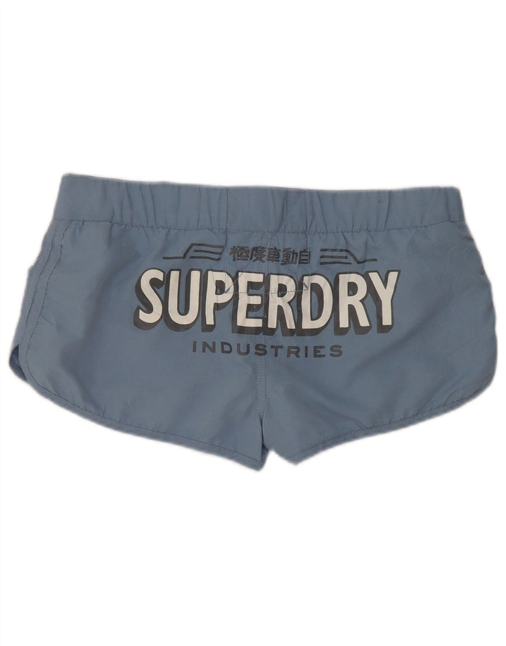 Damskie spodenki kąpielowe Superdry Graphic UK 16, duże, niebieskie, poliestrowe