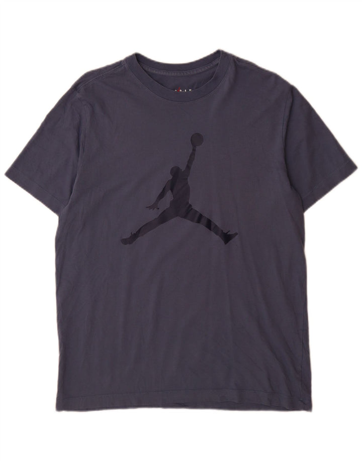 Męski T-shirt z grafiką Jordan, średni, granatowy, bawełniany