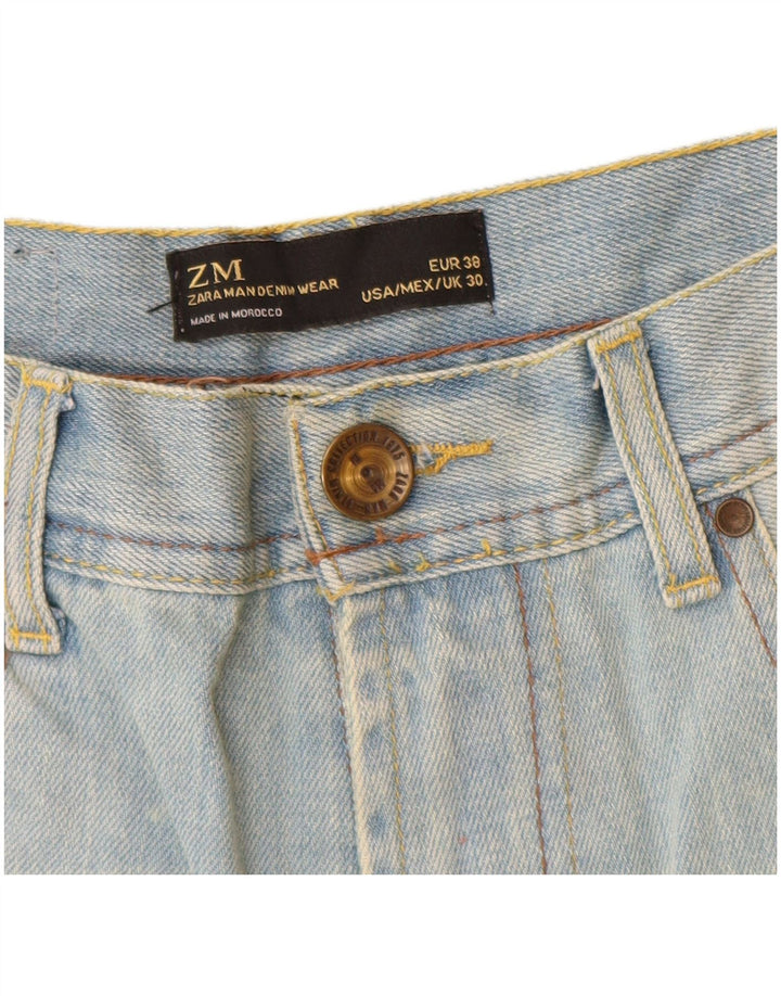 Męskie jeansy slim fit Zara EU 38 Small W30 L34 Niebieskie bawełniane