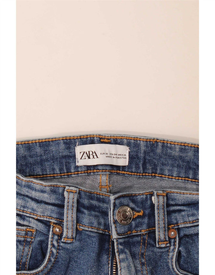 Damskie jeansy rozkloszowane Zara EU 36 XS W26 L25 Niebieskie
