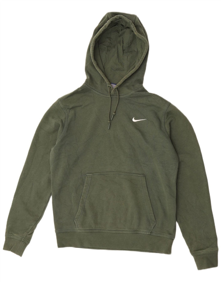 Męski sweter z kapturem Nike, średni zielony, bawełniany