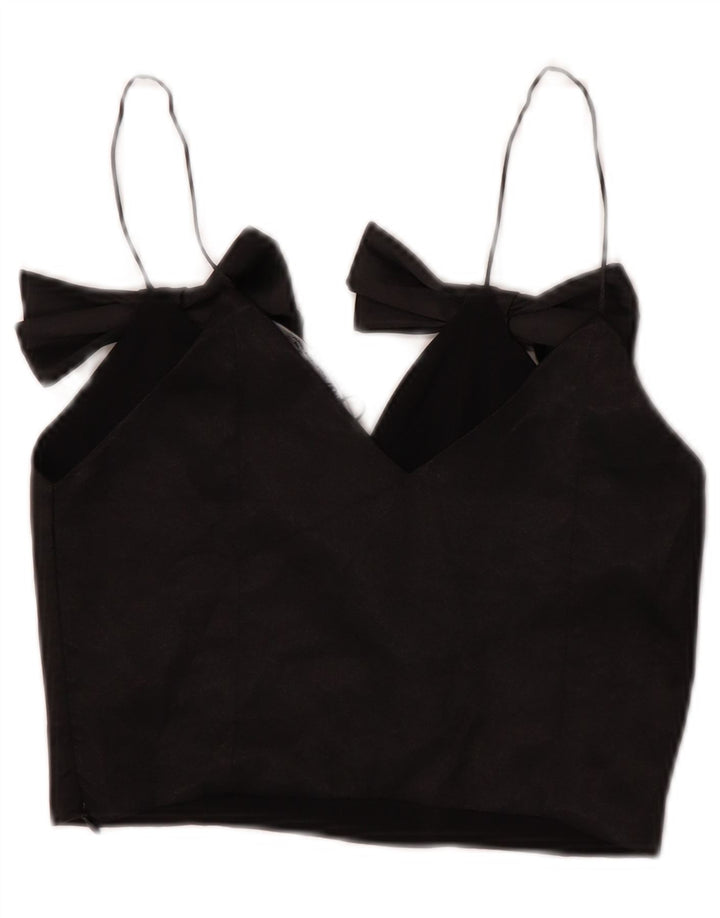 Damski top na ramiączkach Zara UK 4 XS, czarny poliester