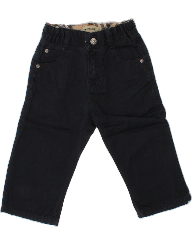 BURBERRY Baby Boys Straight Casual Trousers 6-9 Months W16 L9 Navy Blue Vintage Burberry and Second-Hand Burberry from Messina Hembry 