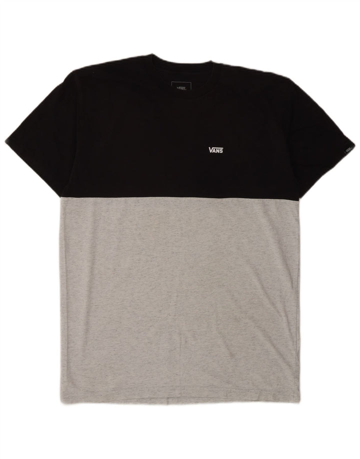 T-shirt męski Vans o klasycznym kroju, bawełniany, w kolorze średnioszarym