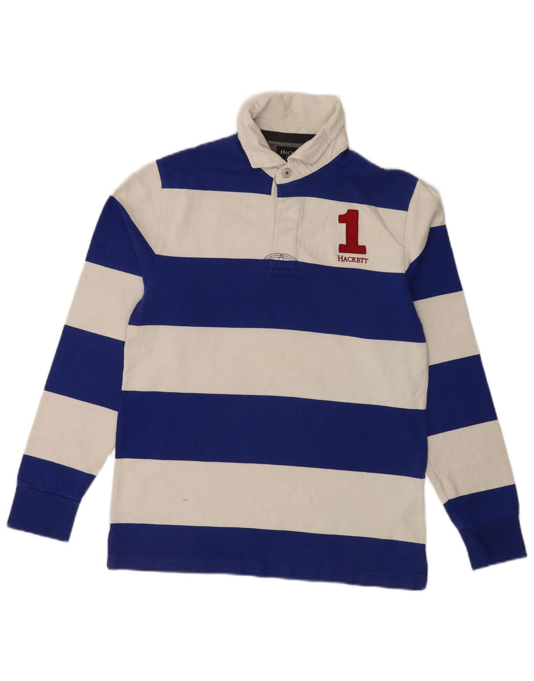 Męska koszulka polo do rugby Hackett o dopasowanym kroju, w małe niebieskie paski