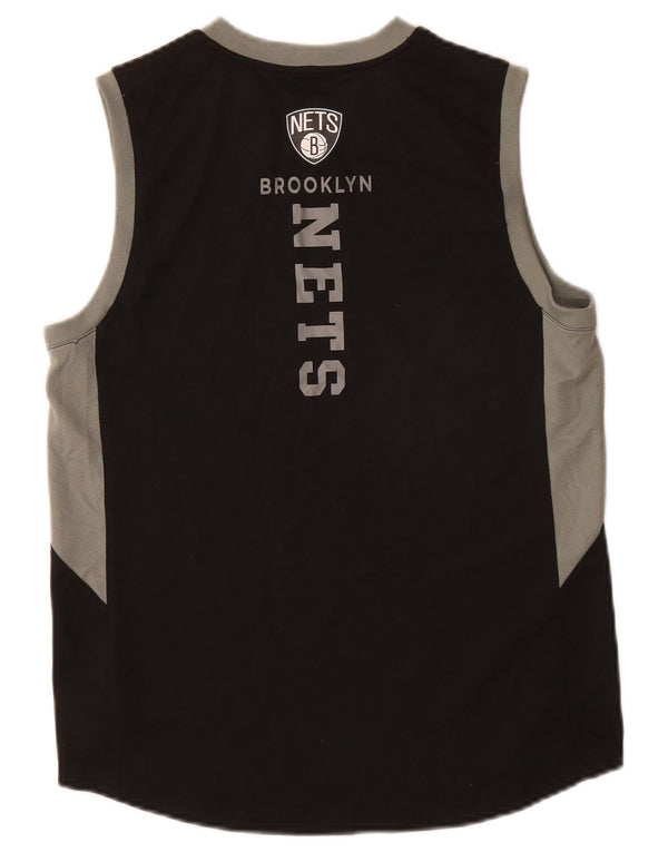 NBA Boys Brooklyn Nets Graphic Vest Top 14-15 Years Large Black Colourblock