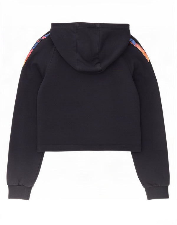 Adidas Dziewczęca bluza z kapturem z grafiką, 9-10 lat, granatowa, bawełniana