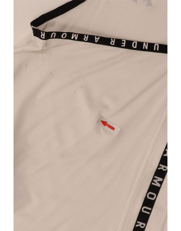 Damska kamizelka Under Armour Heat Gear Graphic Top UK 12 Średni biały poliester