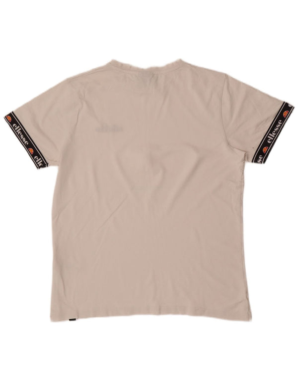 Męska koszulka z grafiką Ellesse Top, bawełniana, w kolorze średniej bieli