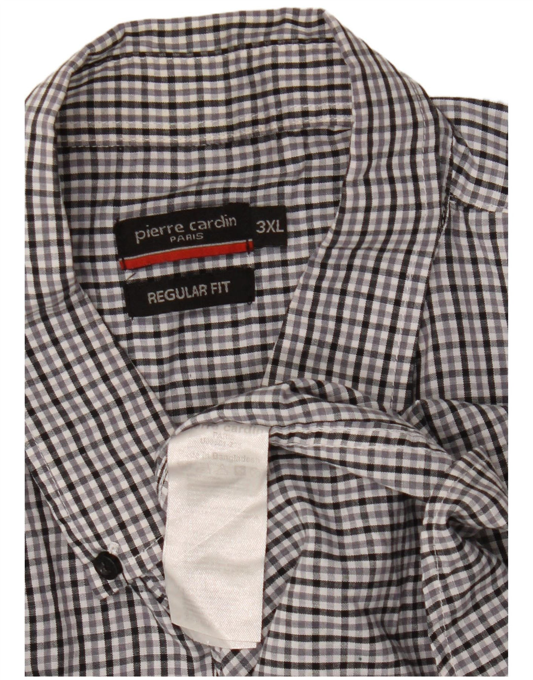 Męska koszula z krótkim rękawem Pierre Cardin o regularnym kroju, 3XL, szary poliester w kratkę