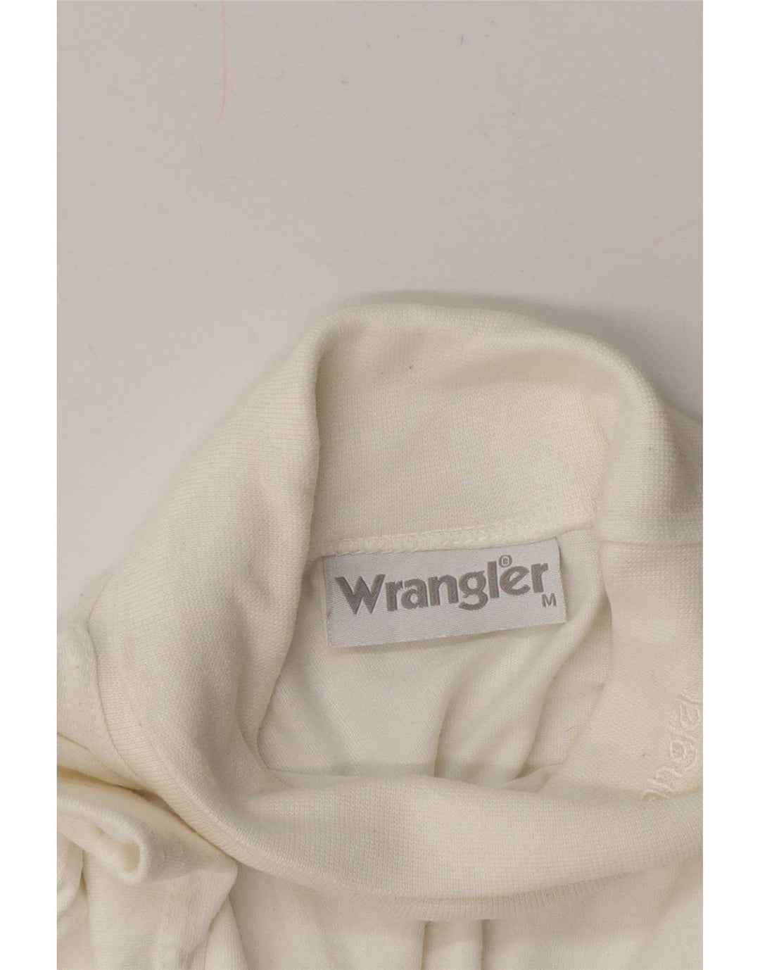 Męski top Wrangler z okrągłym dekoltem i długim rękawem, średni kolor biały