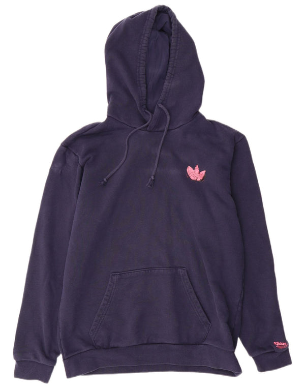 Męska bluza z kapturem Adidas Graphic, średnia, granatowa, bawełniana