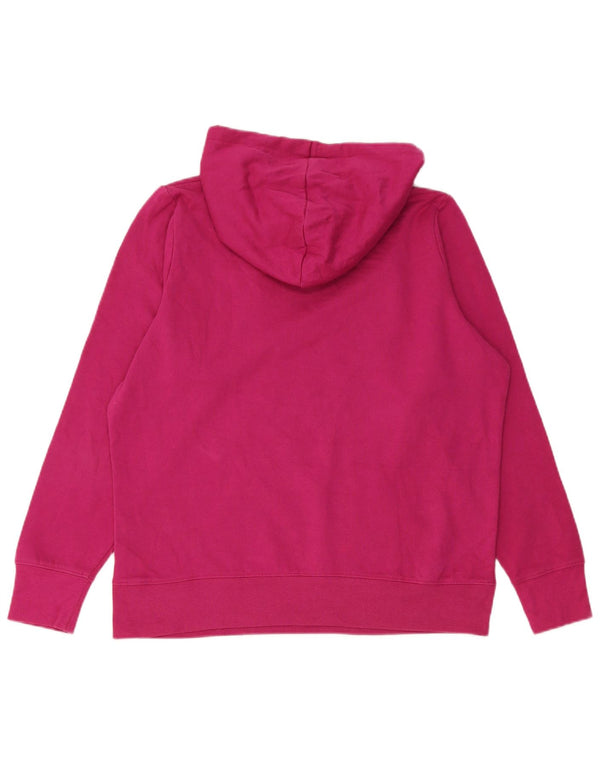 Marks & Spencer Damski sweter z kapturem o regularnym kroju, UK 16, duży, różowy, bawełniany