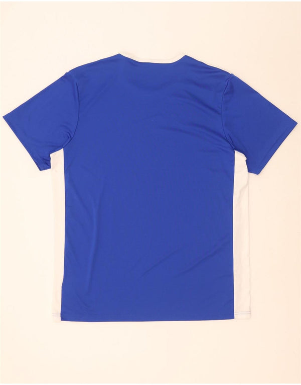 Adidas Męski T-shirt Aeroready Top XL Niebieski Poliester z blokami kolorów
