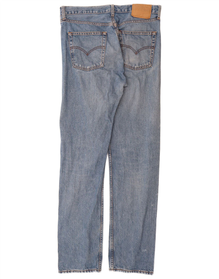 Męskie jeansy Levi's 505 Straight W34 L34 Niebieskie bawełniane