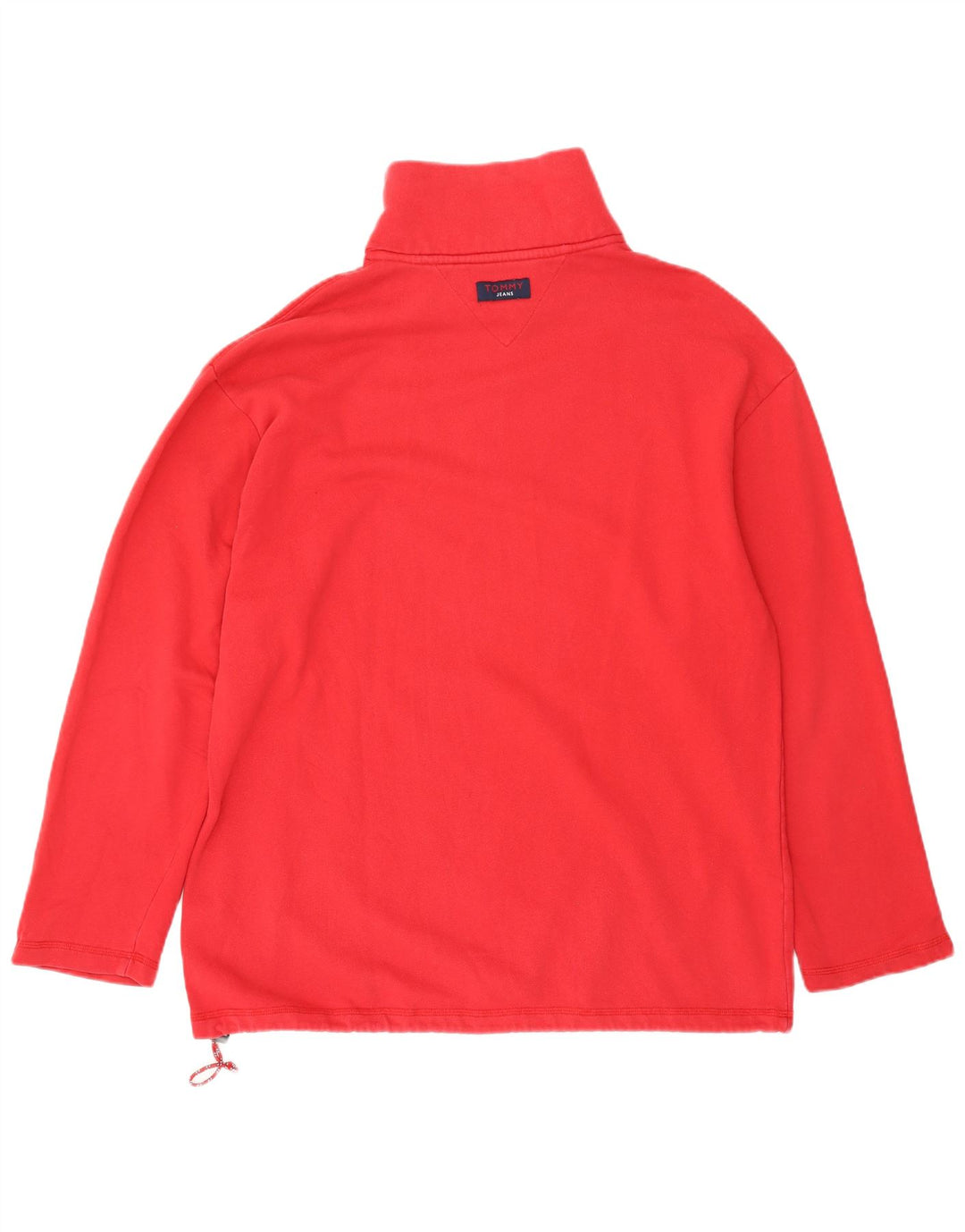 Męski top zapinany na zamek Tommy Hilfiger z długim rękawem, duży, czerwony, bawełniany