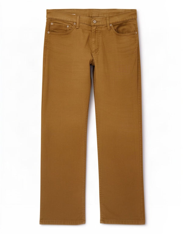 Męskie spodnie sztruksowe Levi's 514 Straight W34 L28 Beżowa bawełna