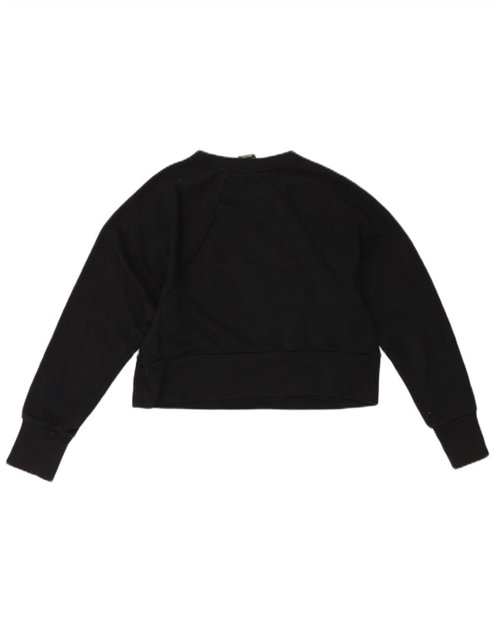 Damska bluza dresowa Nike Dri Fit Crop UK 6 XS, czarny poliester