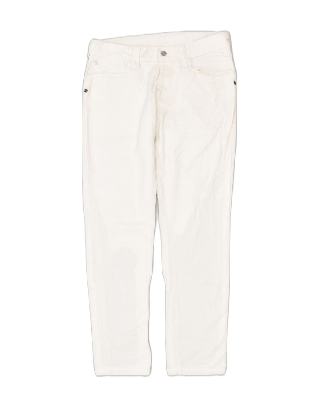 CYCLE Womens Slim Casual Trousers W31 L30 White Cotton Classic | Vintage | Thrift | Second-Hand | Used Clothing | Messina Hembry 