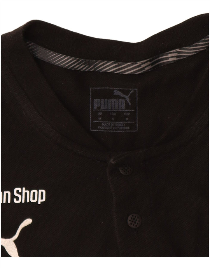 Męska koszulka z grafiką PUMA, średnia czarna bawełna