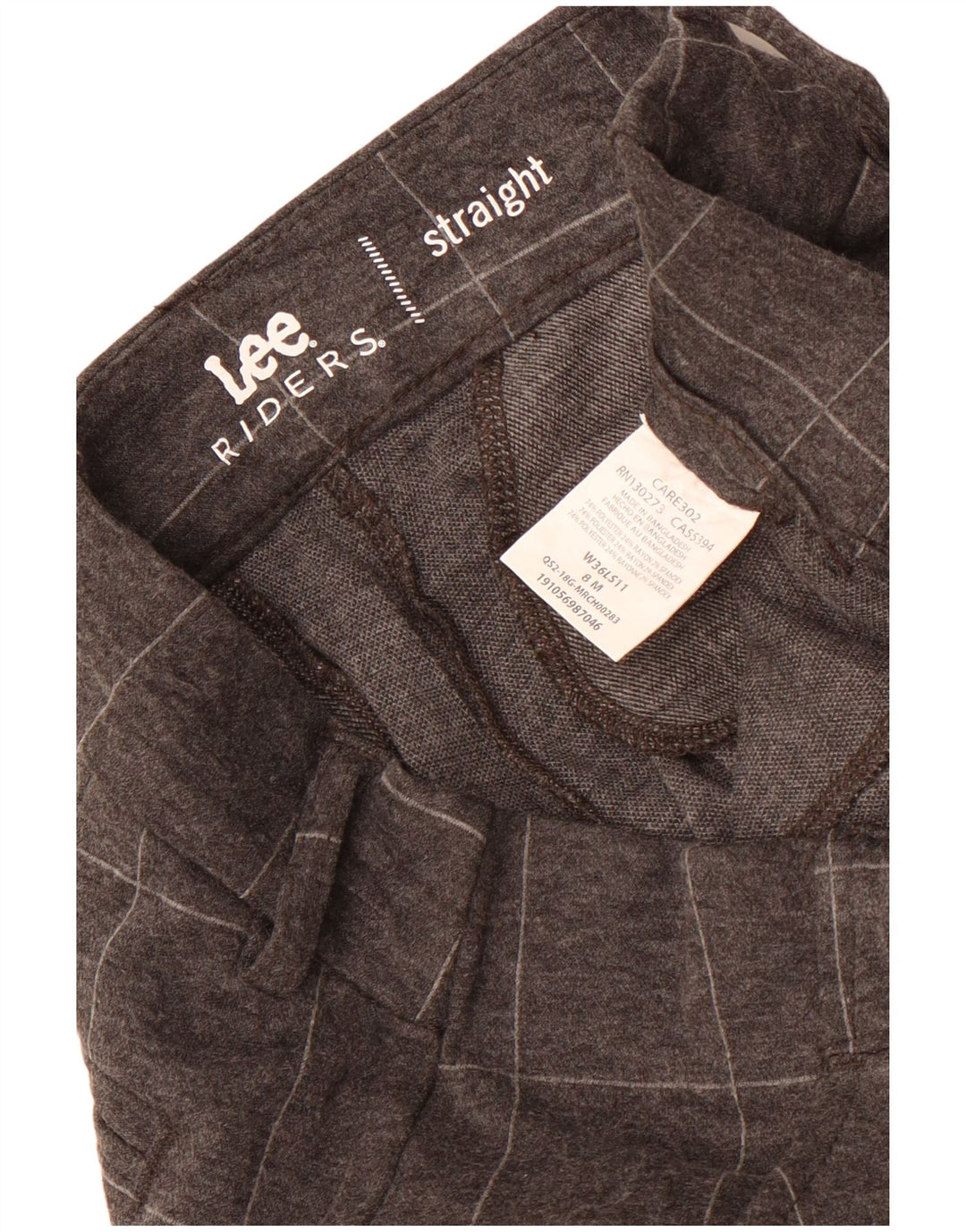 Damskie spodnie Lee Riders Straight Chino US 8 Medium W30 L32 Szara kratka