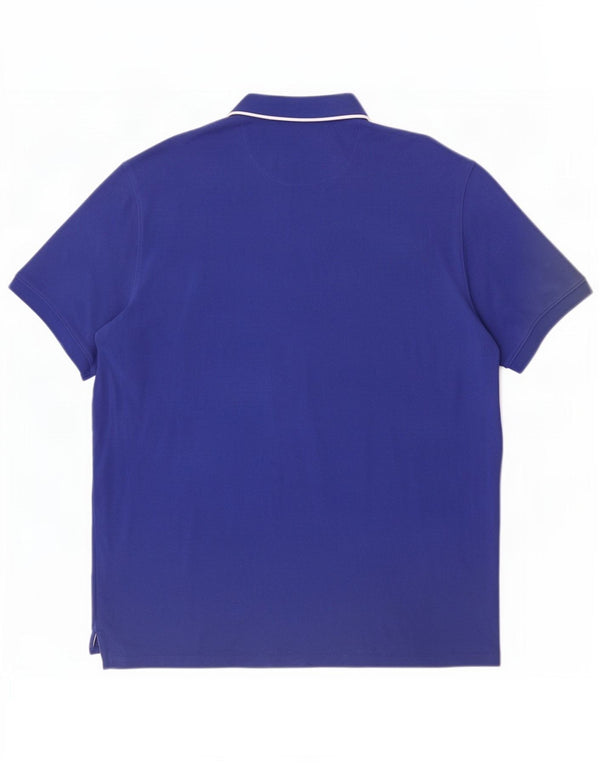 Męska koszulka polo Massimo Dutti 2XL, niebieska, bawełniana