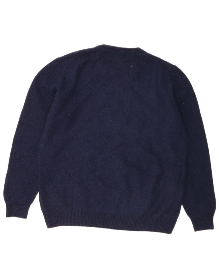 Męski sweter Marks & Spencer Blue Harbor z okrągłym dekoltem, średni granat