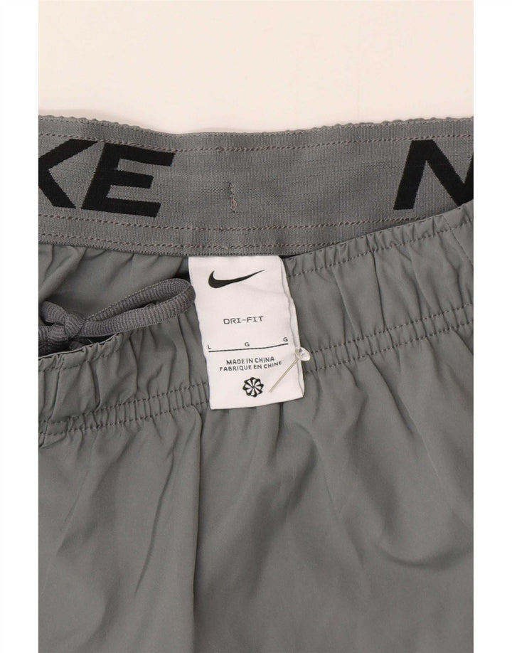 Męskie spodenki sportowe Nike Dri Fit, duże, szare, z poliestru