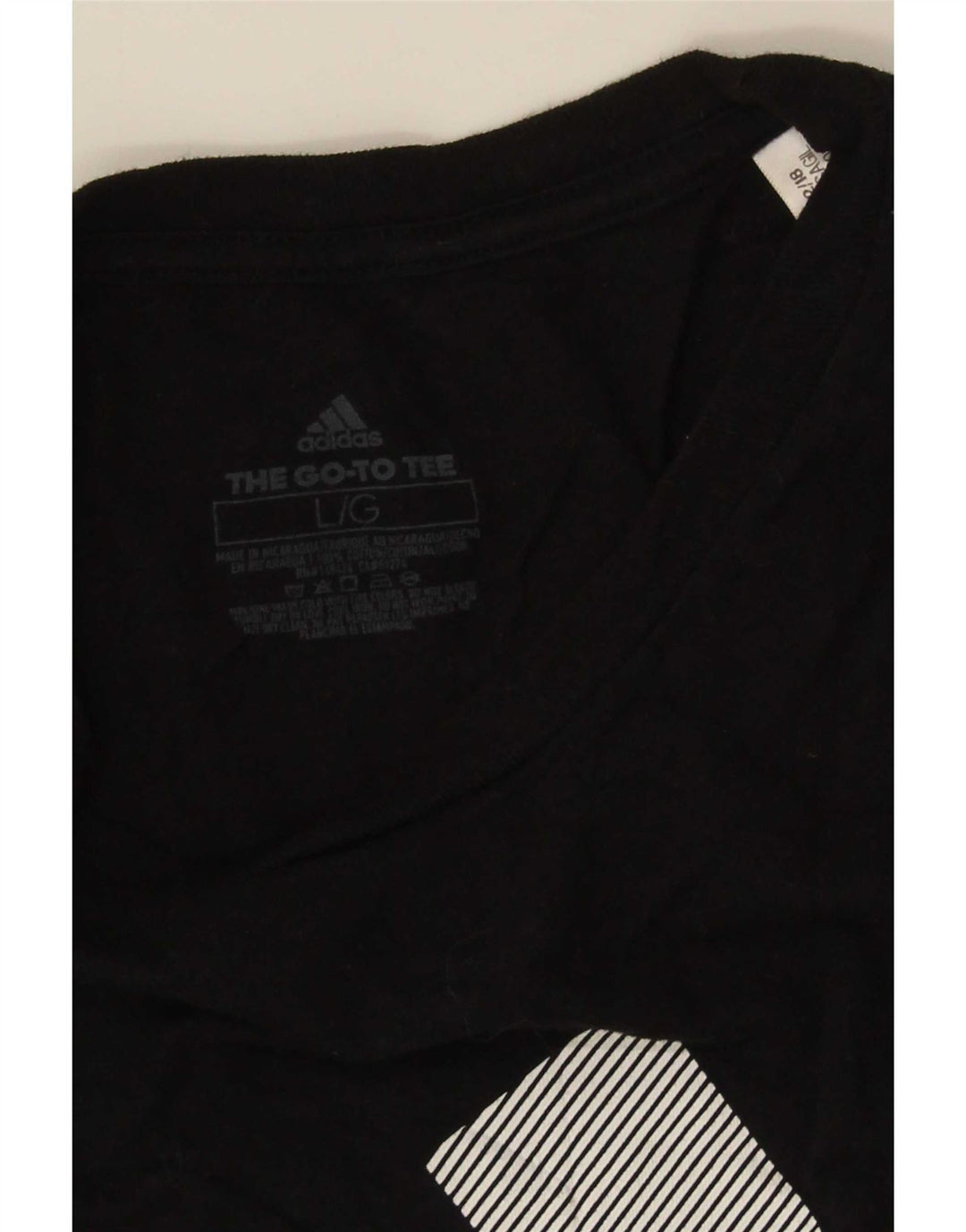 Męska koszulka z grafiką Adidas, duża, czarna