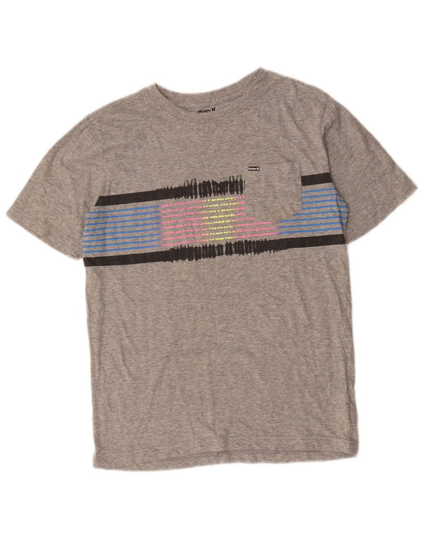 Dziewczęcy T-shirt z grafiką Hurley 14-15 lat XL, szara bawełna