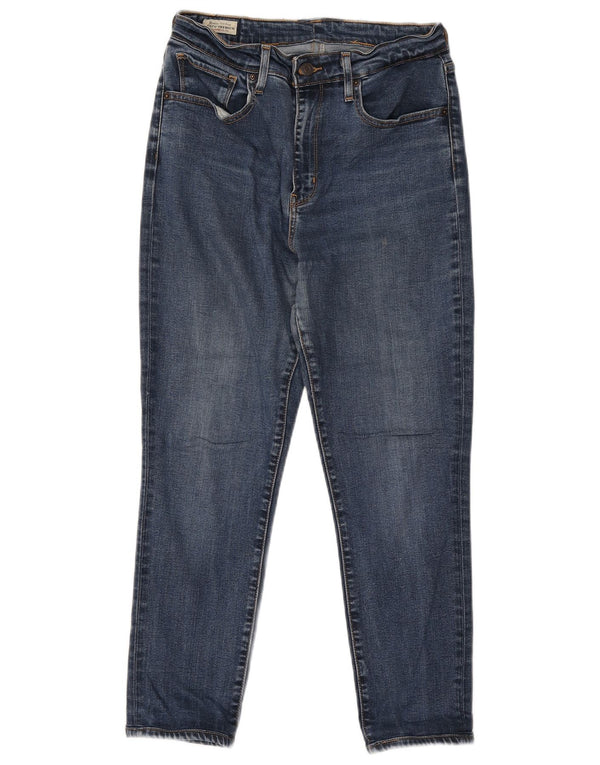 Damskie jeansy Levi's z wysokim stanem, przycięte W28 L25, niebieskie