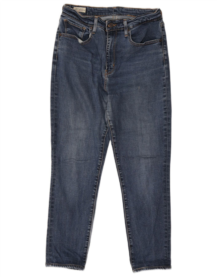 Damskie jeansy Levi's z wysokim stanem, przycięte W28 L25, niebieskie