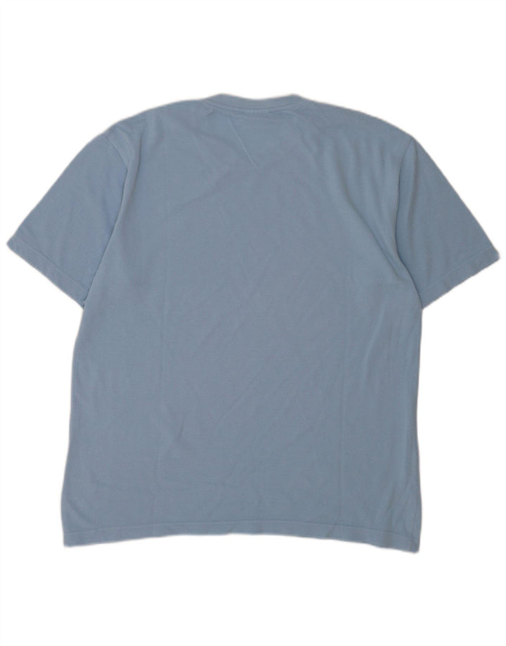 T-shirt męski Lacoste, rozmiar 4, średni niebieski, bawełniany