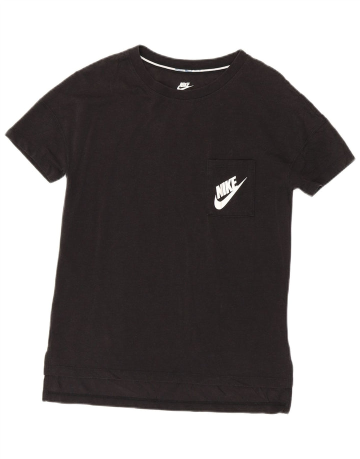 Damska koszulka z grafiką NIKE Top UK 12 Medium Black Modal