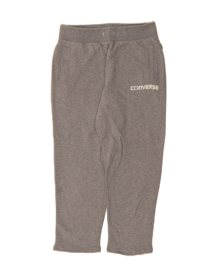 CONVERSE Womens Graphic Tracksuit Trousers UK 10 Small  Grey Cotton Vintage Converse and Second-Hand Converse from Messina Hembry 
