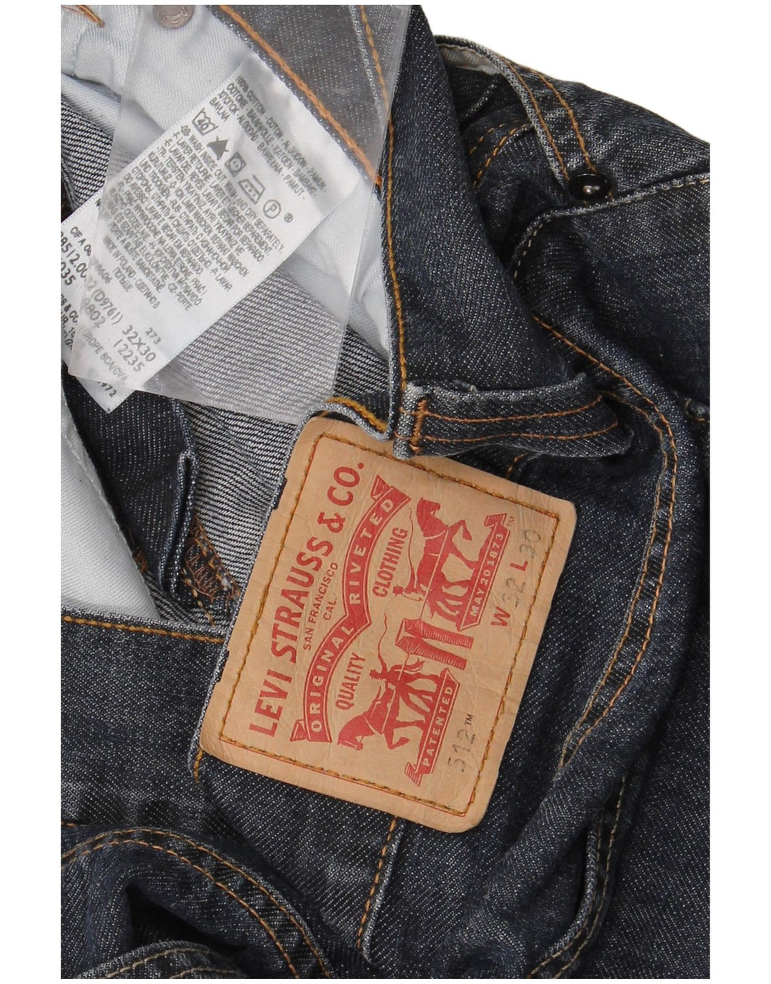 Damskie jeansy Levi's 512 Bootcut W32 L30 Granatowa bawełna
