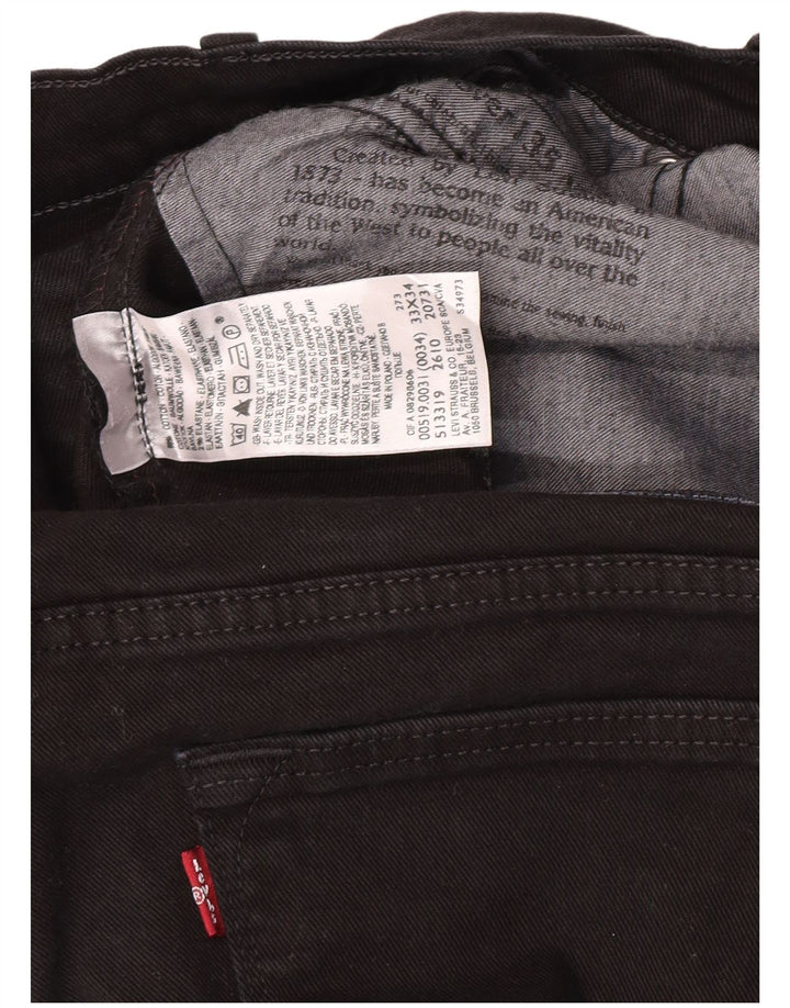 Męskie jeansy Levi's 519 Slim W33 L30 Czarna bawełna